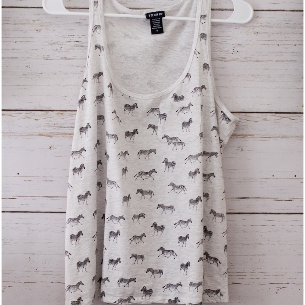 Torrid Zebra Tank Size 0 Plus Size